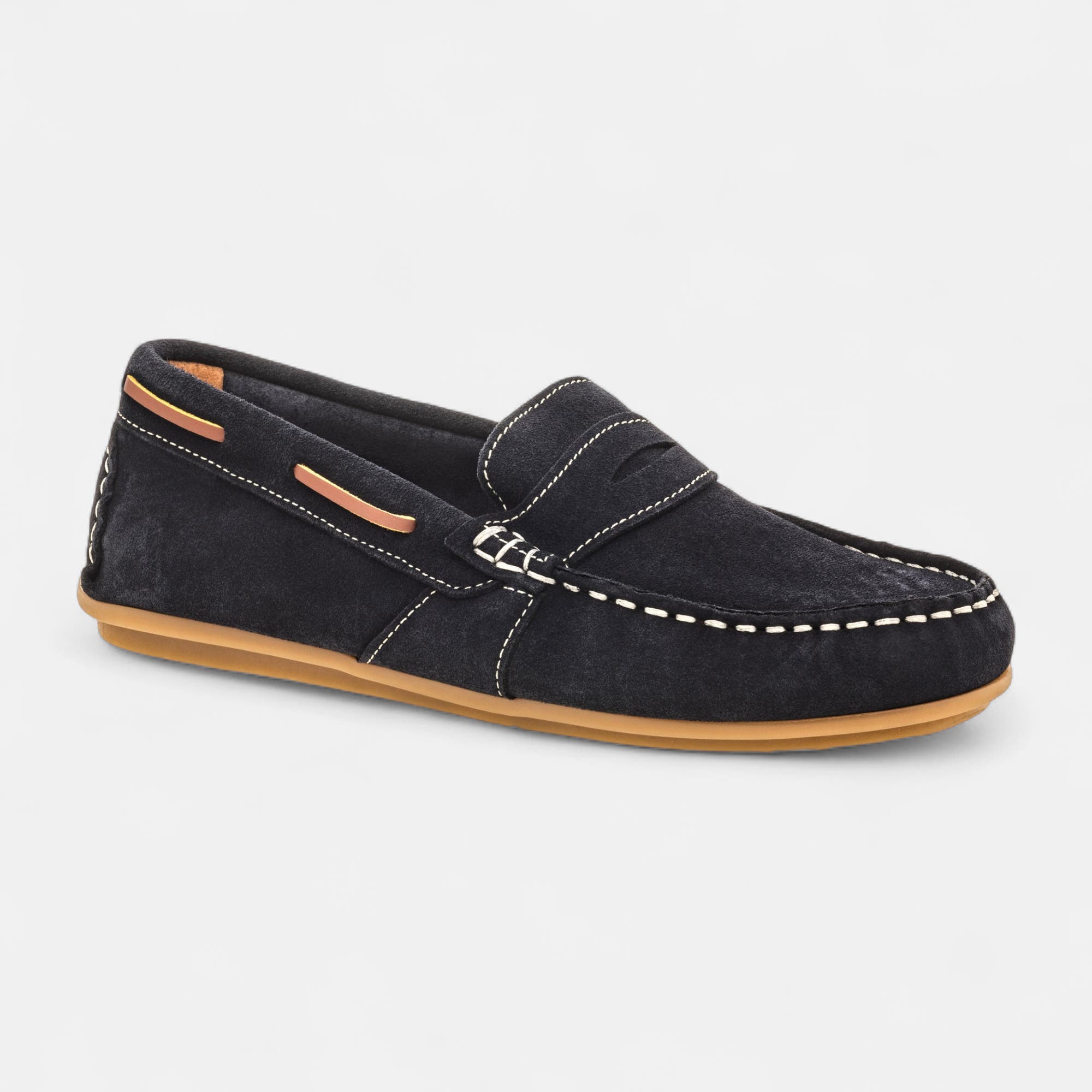 Mocassins Garçon en cuir bleu marine