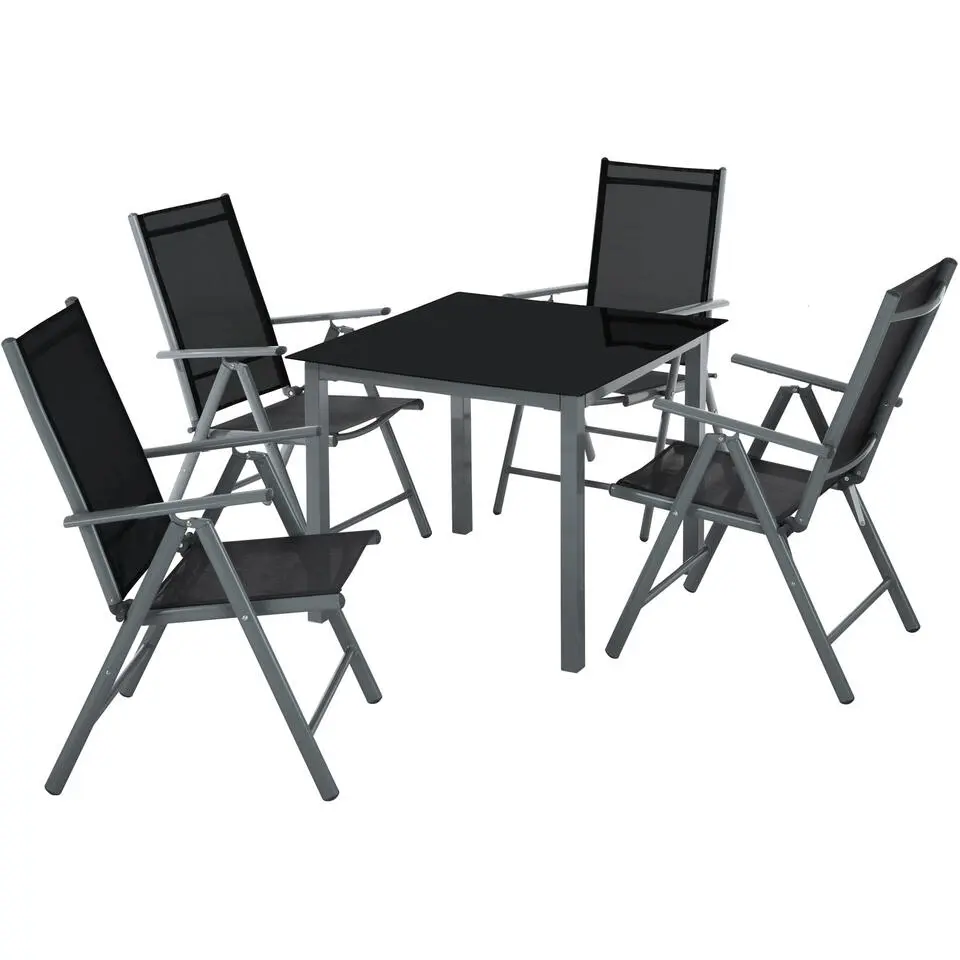 tectake Aluminium tuinset 4 1 - Antraciet