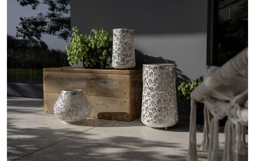 Laterne Solar Antic Baccara, 24 cm, WhiteSolarleuchte zum Aufstellen oder Aufhängen