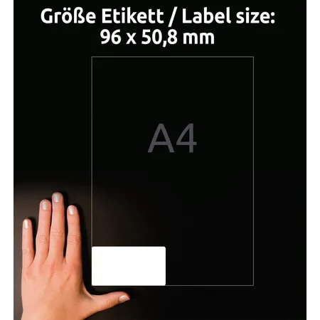 Avery Zweckform L4744REV-25 Universal-Etiketten,A4 96 x 50,8 mm, 30 Bogen/300 Etiketten, weiß