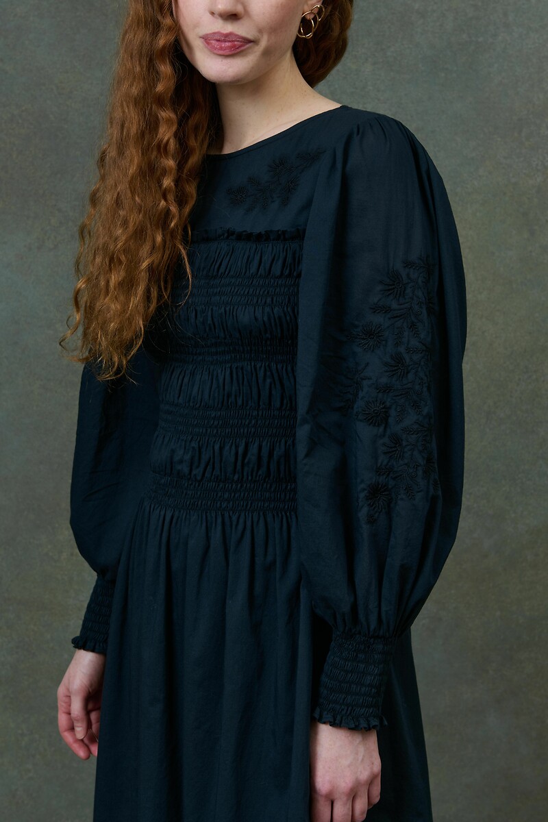 LOUISE MISHA<br>Vestido midi fumê, AYMEE