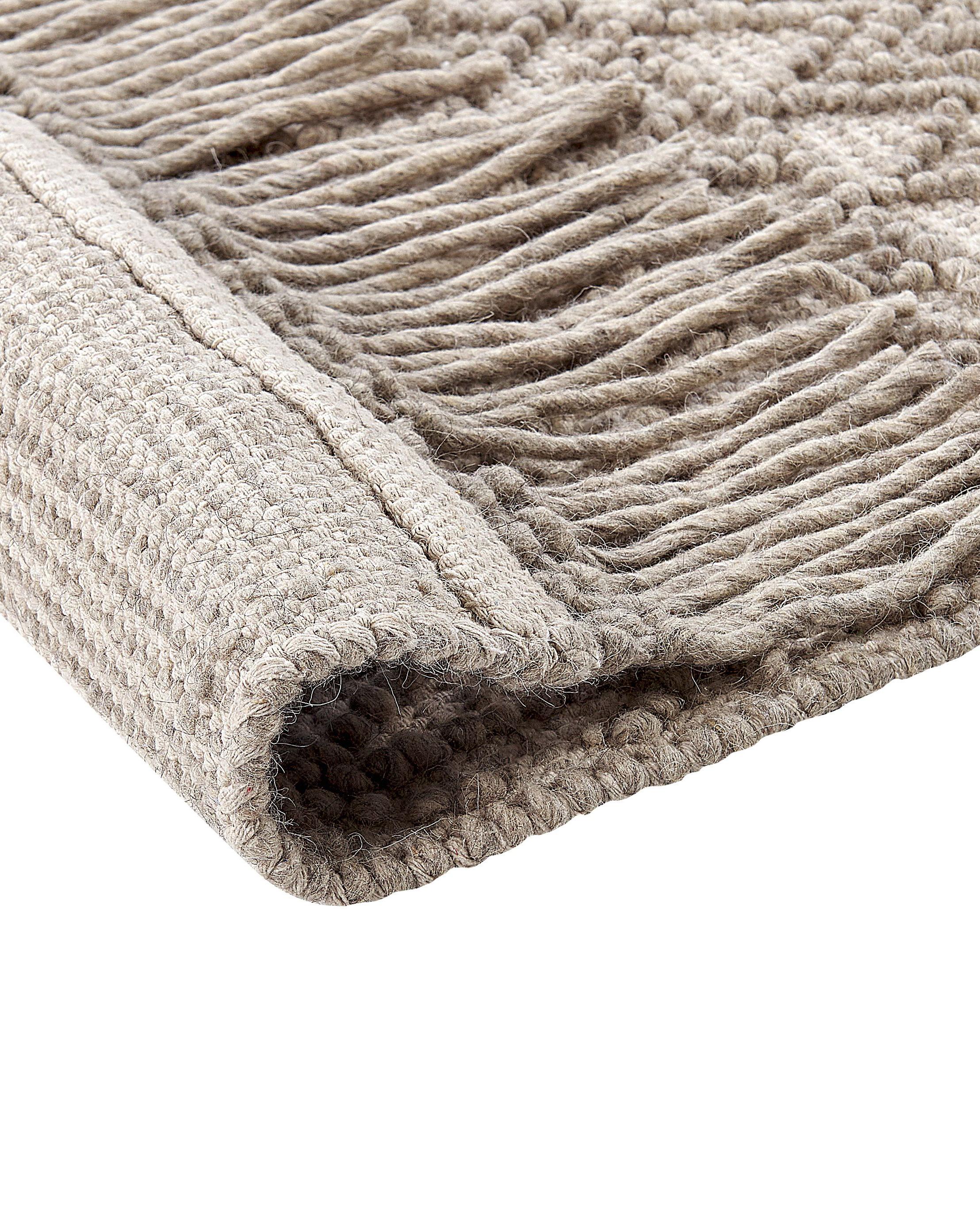 Vloerkleed ALUCRA Zandbeige 160 x 230 cm Wol
