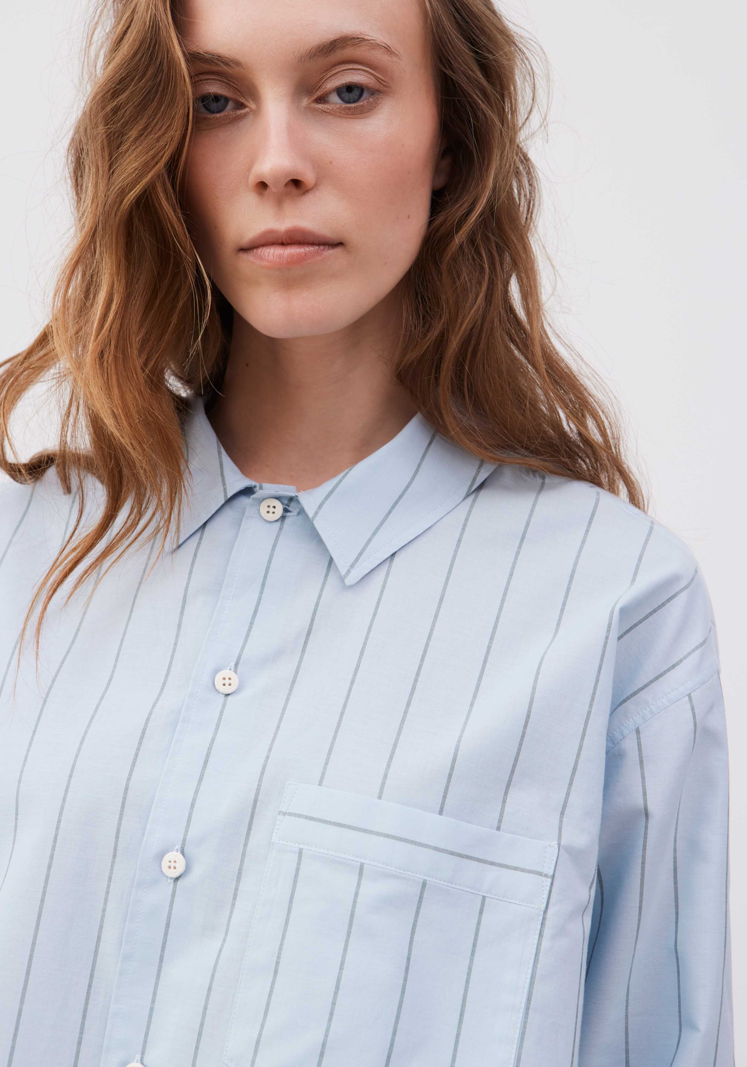 Lavie Hemd Yoko Striped Sky/Dunkelgrün