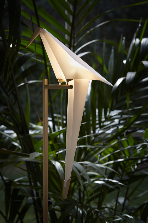 Moooi Perch Light vloerlamp LED messing/wit