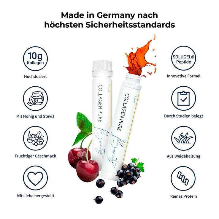 Collagen Pure Beauty 10 g Kollagen hochdosiert Gold-Edition, 7X25 ml