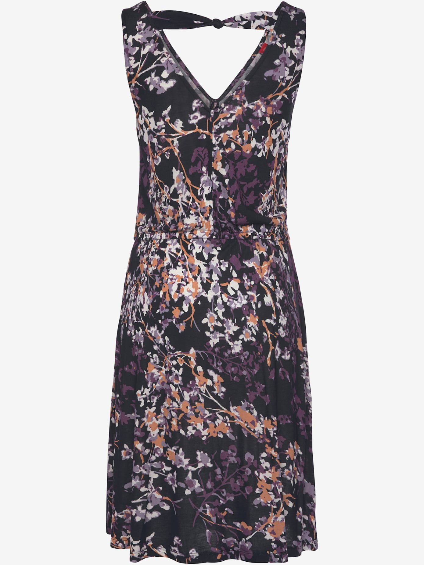 Robe imprimée encolure en v dégagée