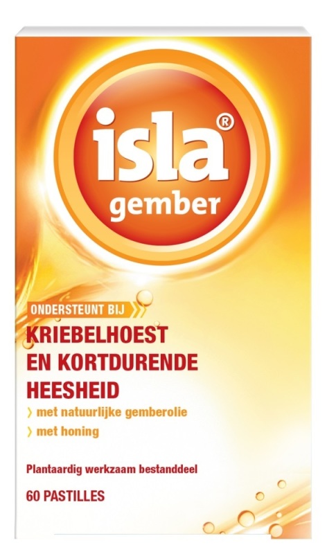 Isla Moos Gember Keelpastiile 60 Tabletten