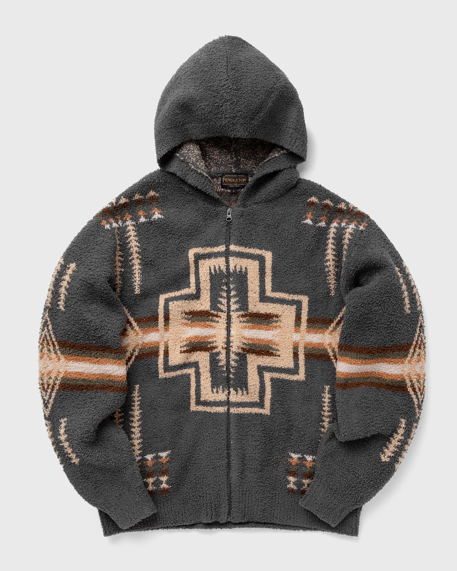 Pendleton ZIP UP HOODIE CHARCOAL HARDING