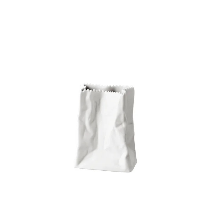 Rosenthal - Tütenvase, 14 cm, weiss-matt poliert