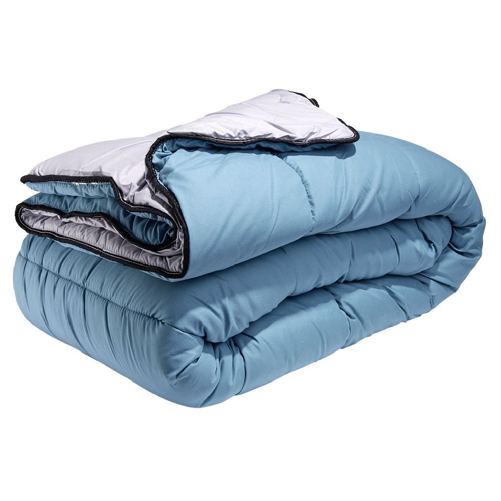 Couette tempérée nomade 2en1 sac de couchage bicolore 220x180cm
