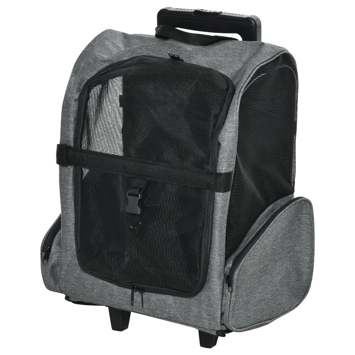 PawHut draagtas, L 42 x B 25 x H 55 cm, Oxford-stof, staal, grijs