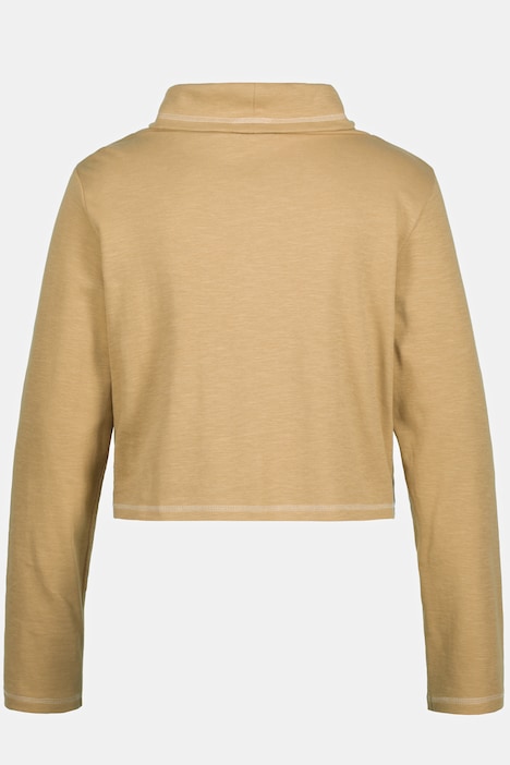Shirt, Rollkragen, Raffband, Langarm, Biobaumwolle
