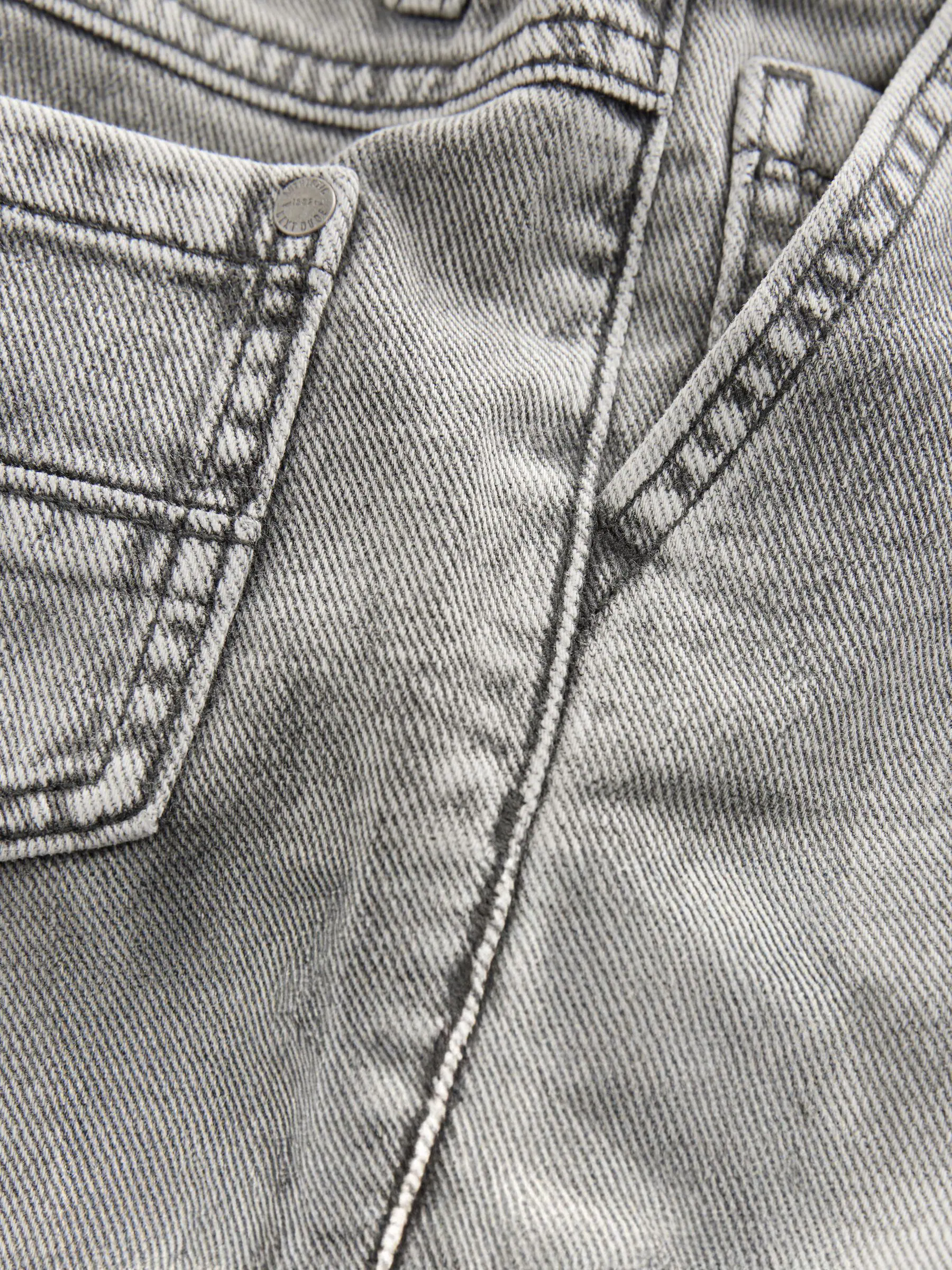 Grijs denim - Jeans met geplooide voorkant (3mnd-7jr)