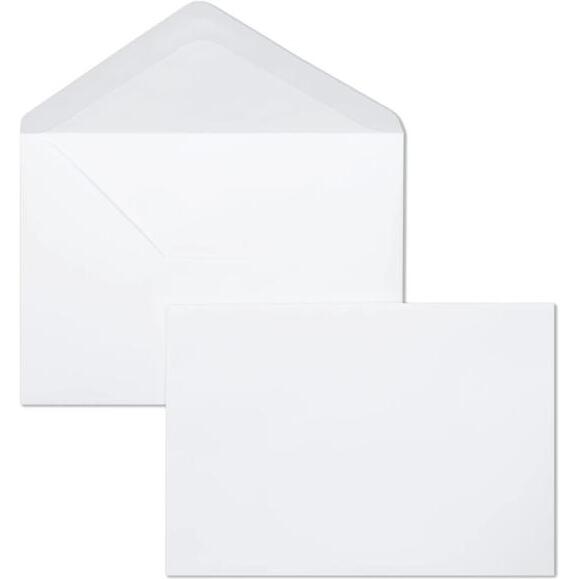 Paquet de 25 Enveloppes Blanches Doublées Triomphe C6-114x162mm - Gommées - 130g/m2 - Blanc