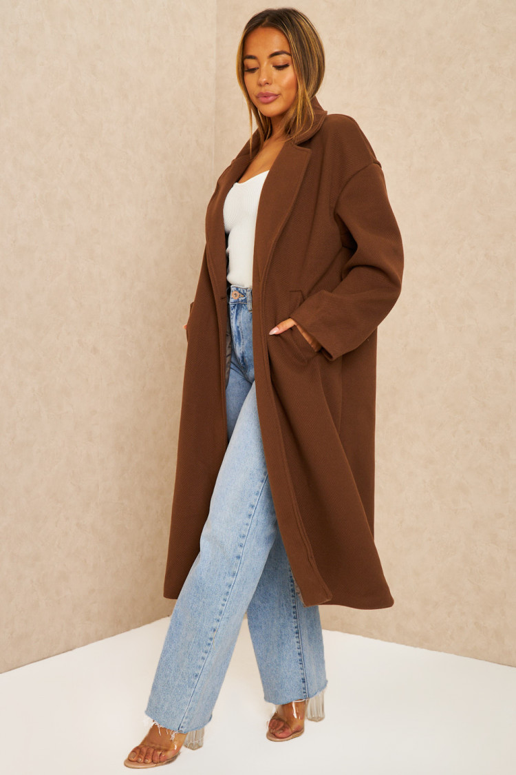 Manteau long marron