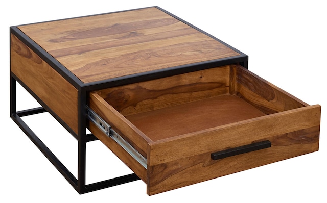 Couchtisch Baja 65x65 braun/schwarz