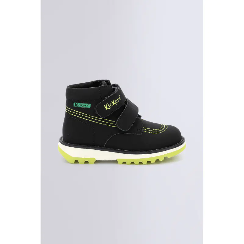 KICKFUN NOIR JAUNE BOTTILLONS Synthétique Garçon