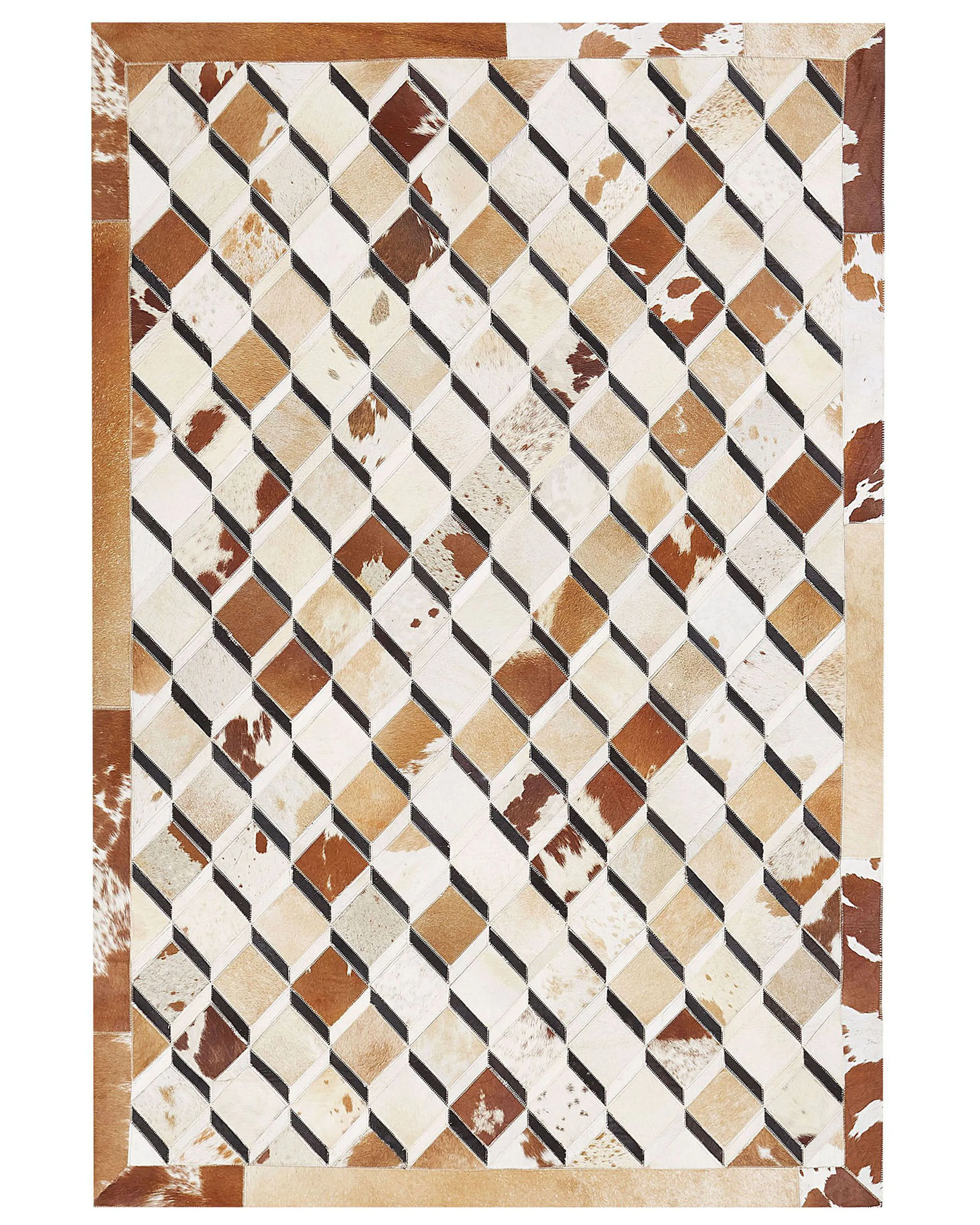 Vloerkleed SERINOVA Bruin 160 x 230 cm Leer