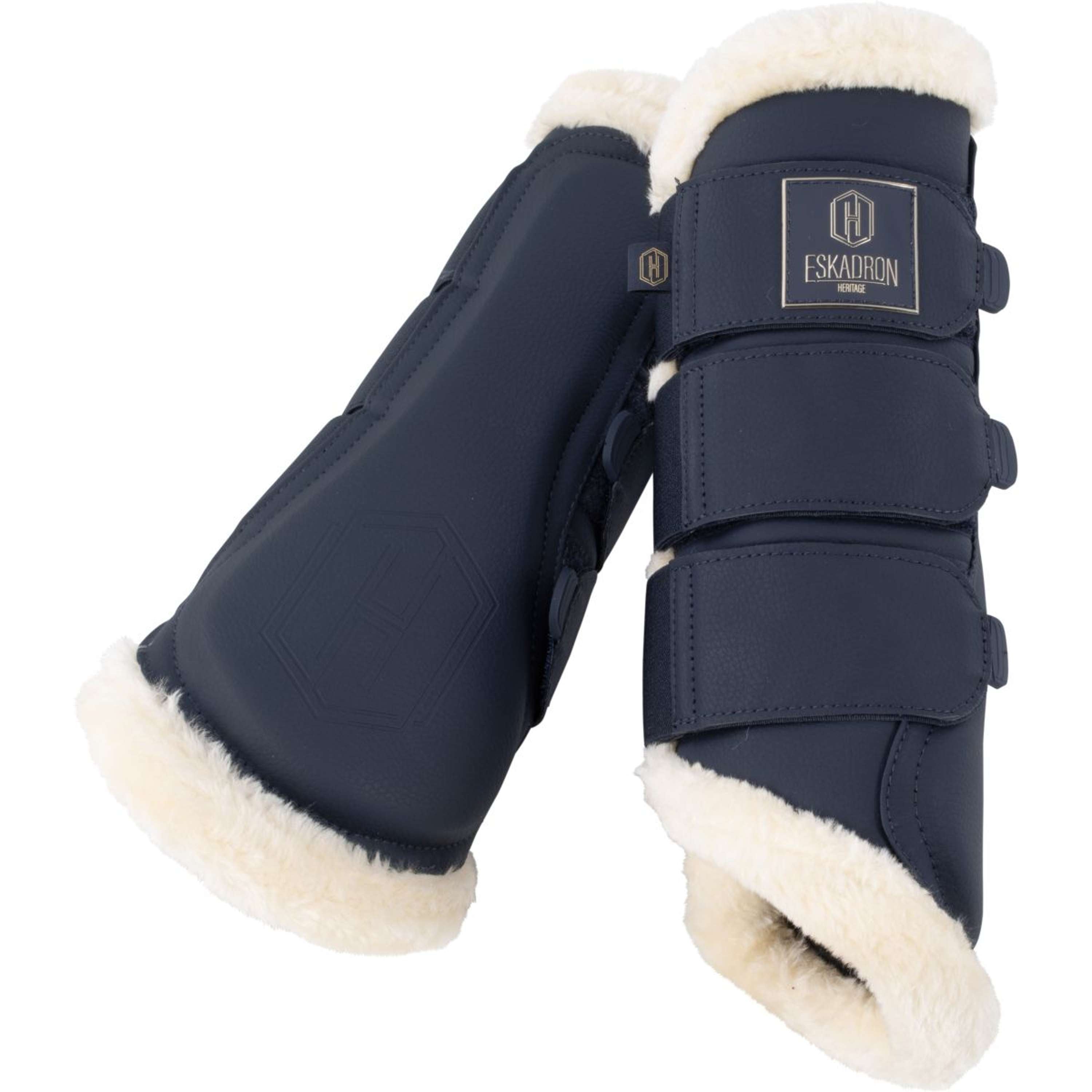 Eskadron Dressage Boots Heritage Faux Leather Faux Fur Navy