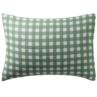 Linge de lit gaze de coton esprit vichy - BECQUET CRÉATION