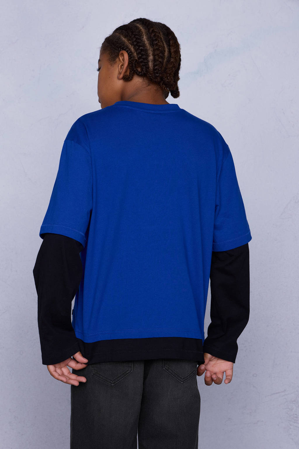 Coolcat Unisex Longsleeve T-shirt Bowie met Gelaagde Mouwen