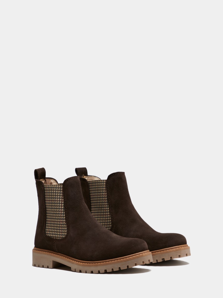 Botas chelsea em camurça
