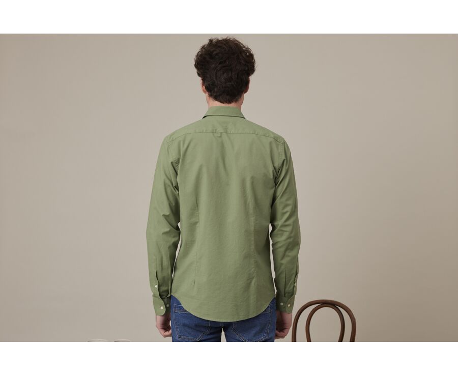 Chemise coton lin Vert Sauge - SILBERT