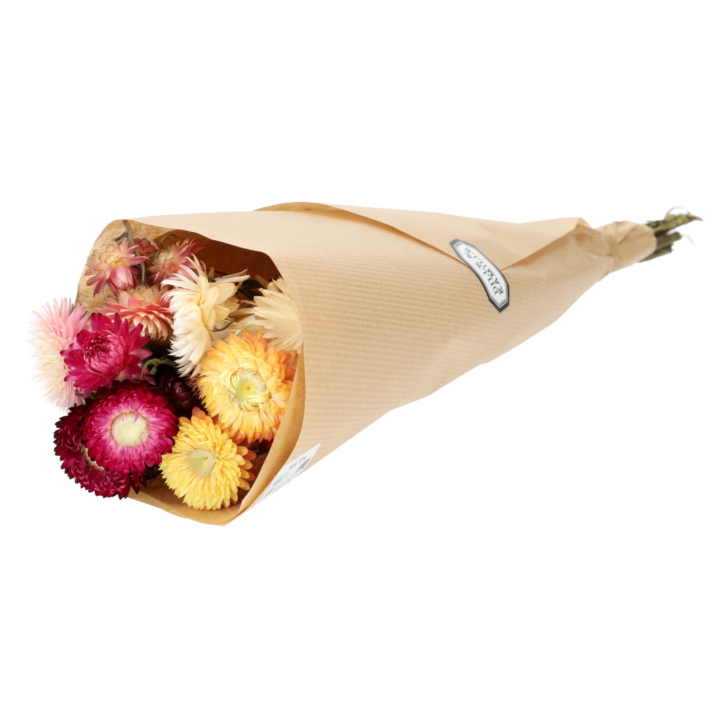 Droogbloemen, gemengd boeket, helychrisum mix