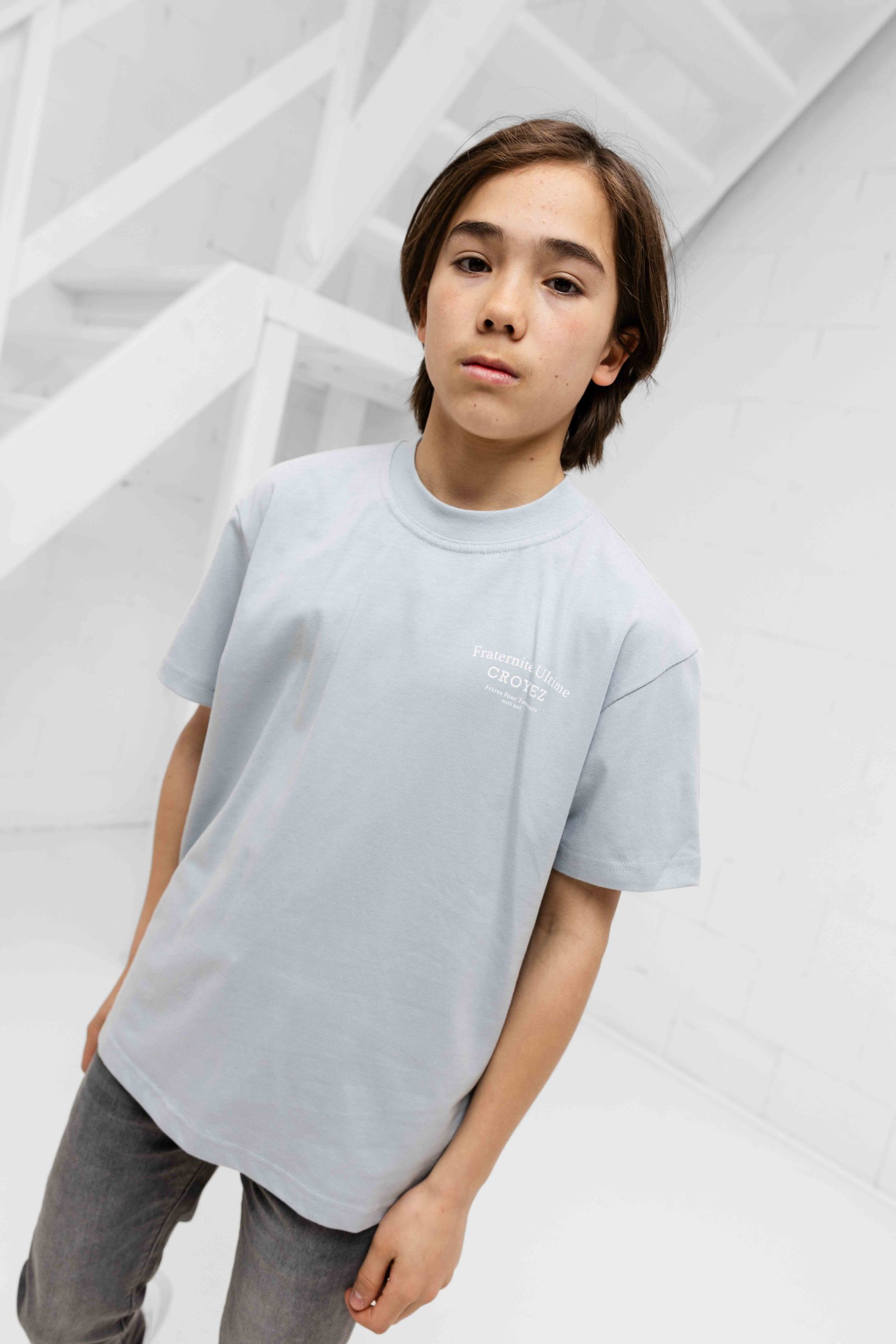 Croyez Mini Fraternité T-Shirt Kids Lichtblauw