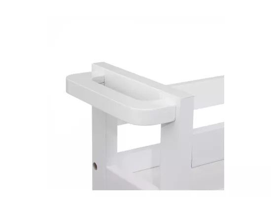 Desserte roulante 3 niveaux Blanc Coton H 75 cm idéale pour les petits espaces