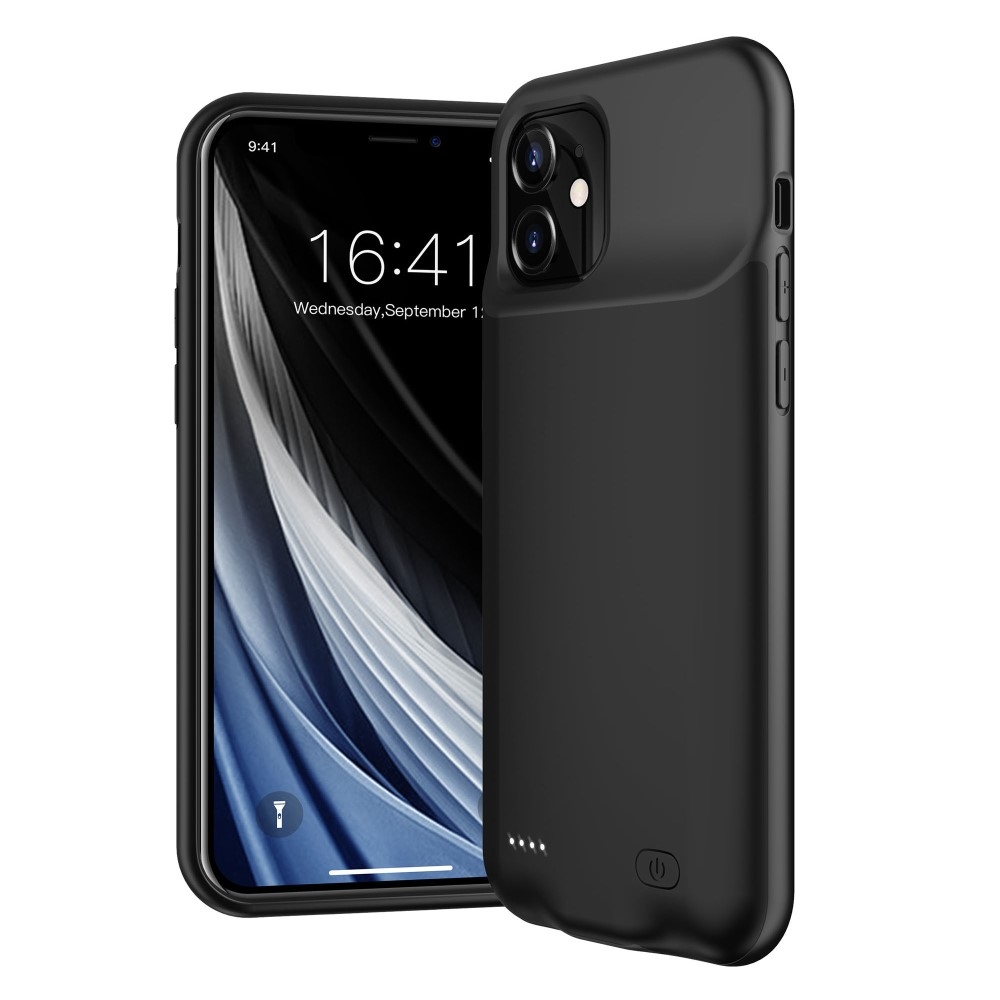iPhone 12 Mini Backpack Akku Case (6000mAh) Schutzhülle - Schwarz