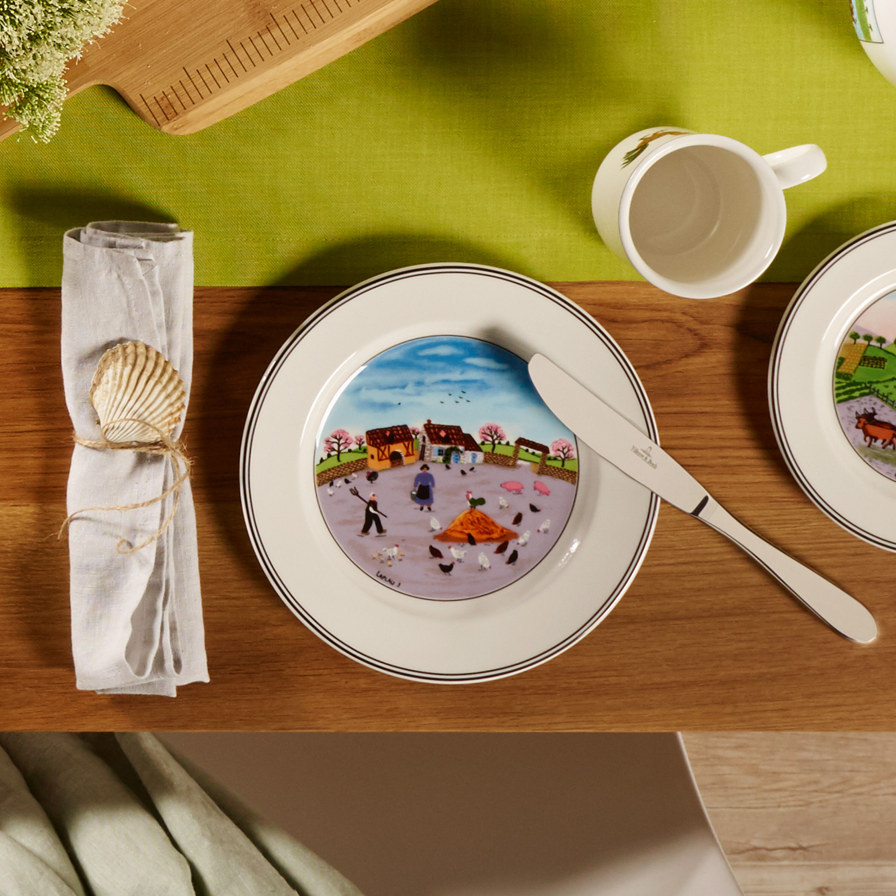 Design Naif Appetizer and dessert plate Multi-colored, 8.3'', Premium Porcelain