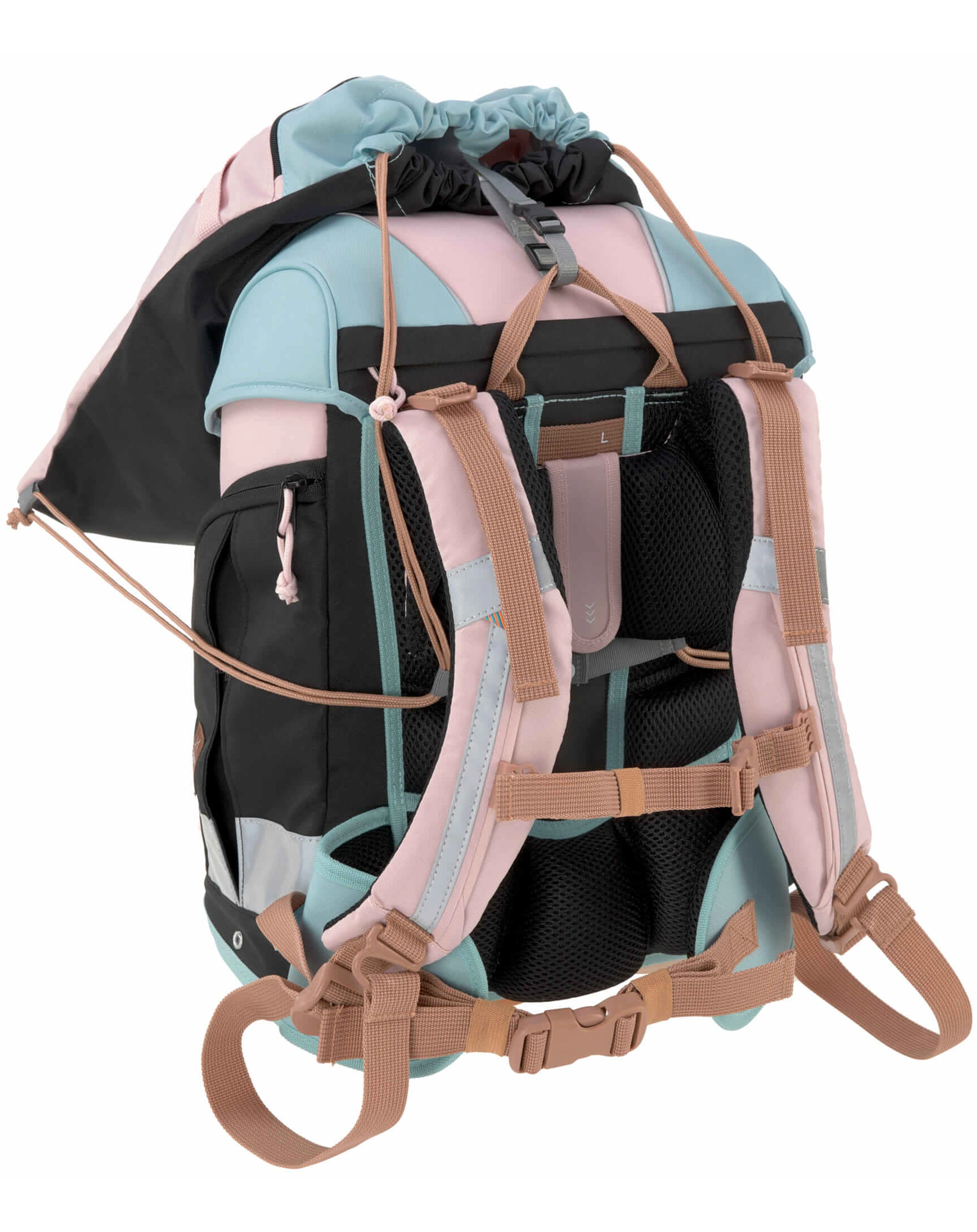 Schulranzen-Set BOXY UNIQUE (30x25x42) 7-teilig in rose/blue