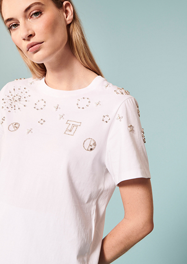 T-shirt Taraloveblanc en jersey