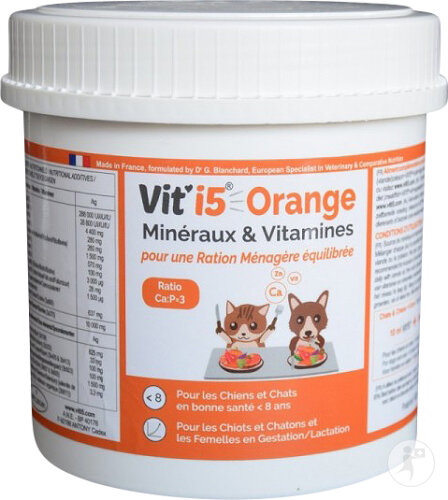 Osalia Vit'i5 Orange Minéraux Et Vitamines Chiens Et Chats Pot 600g