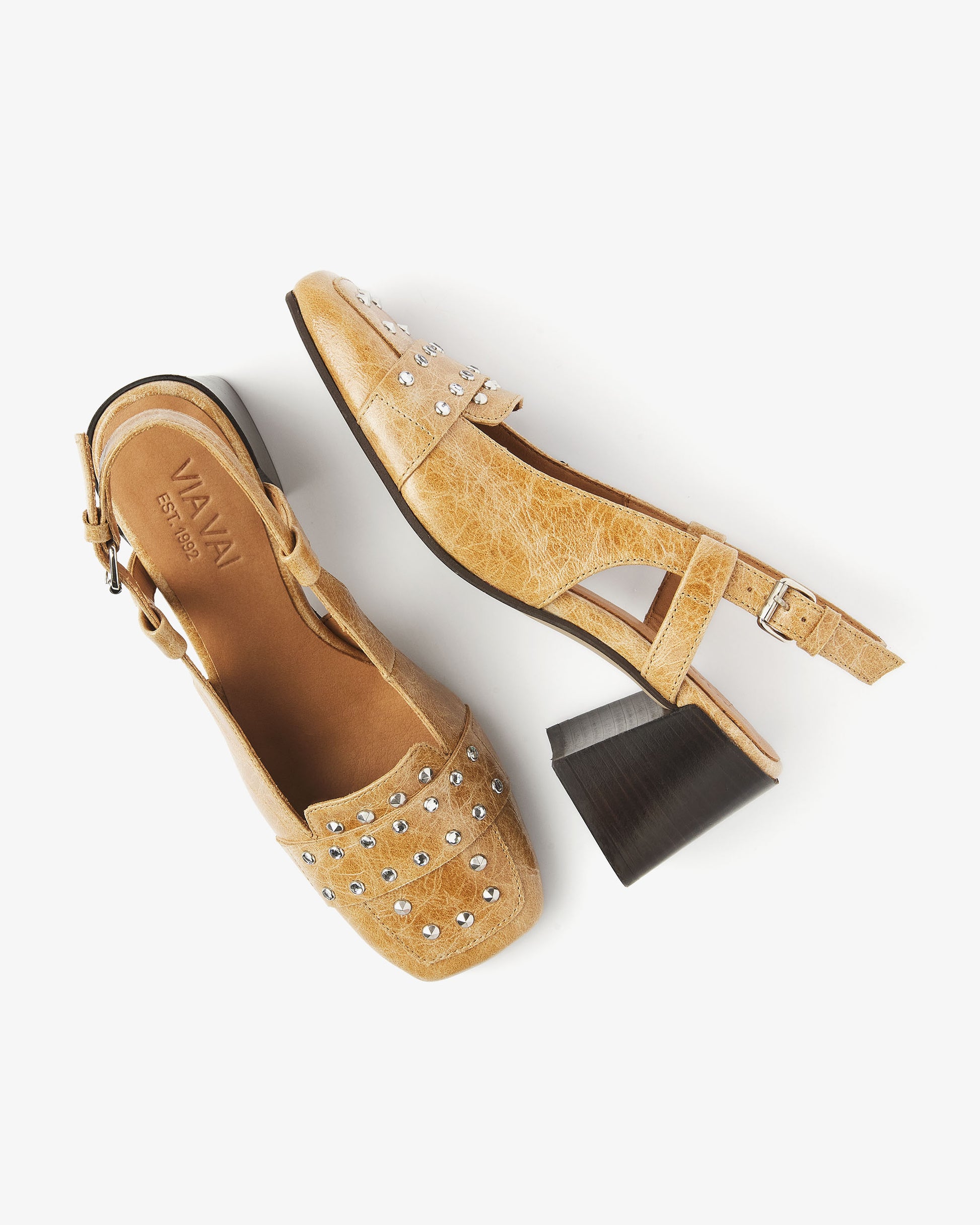 VIA VAI cognac slingbacks Laine Julia