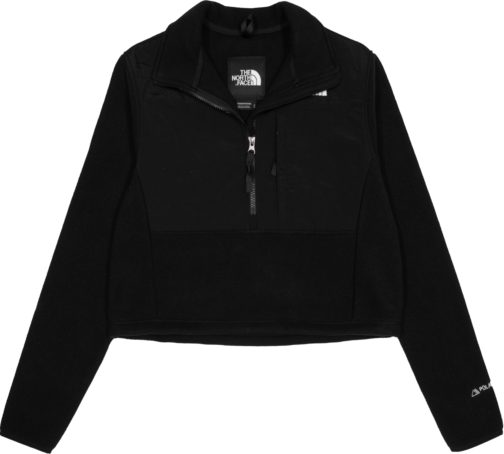 The North Face Denali Crop T-Shirt Damen Schwarz
