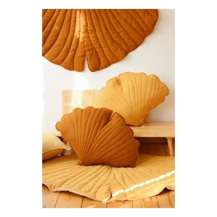 Moi Mili Coussin Ginkgo en lin | Caramel