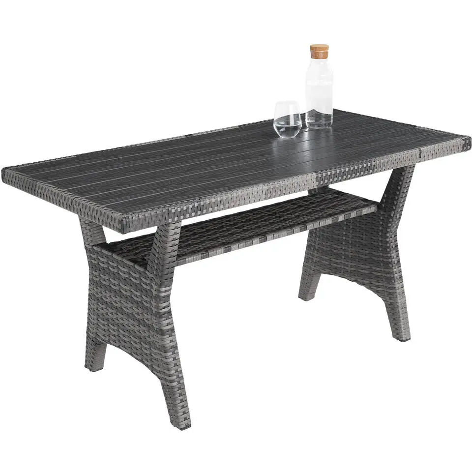 tectake - Loungeset Catania - wicker - grijs