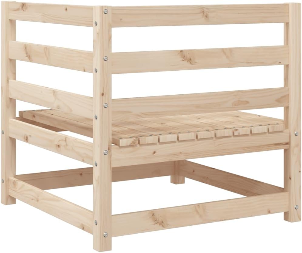 vidaXL Garten Sofa Garnitur 4-TLG., Gartenmöbel Set Latten-Design, Sitzgruppe für Garten Terrasse, Modular Gartensofa Lounge, Massivholz Kiefer