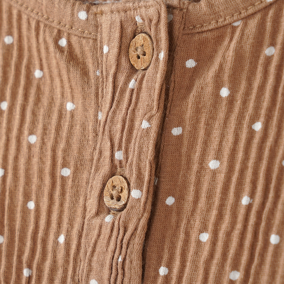 Topomini Baby Langarmshirt mit Punkte-Allover hellbraun