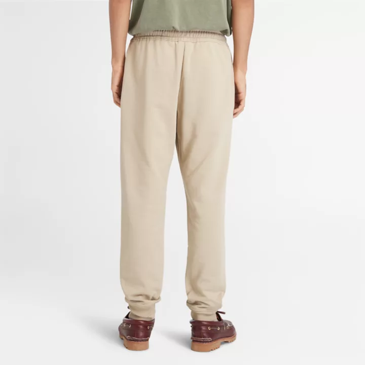 Pantalon de survêtement à envers bouclé pour homme en beige