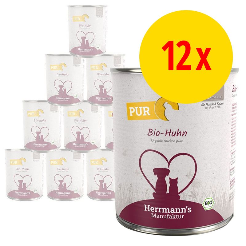 Lot Herrmann's Pure Viande Bio 12 x 800 g