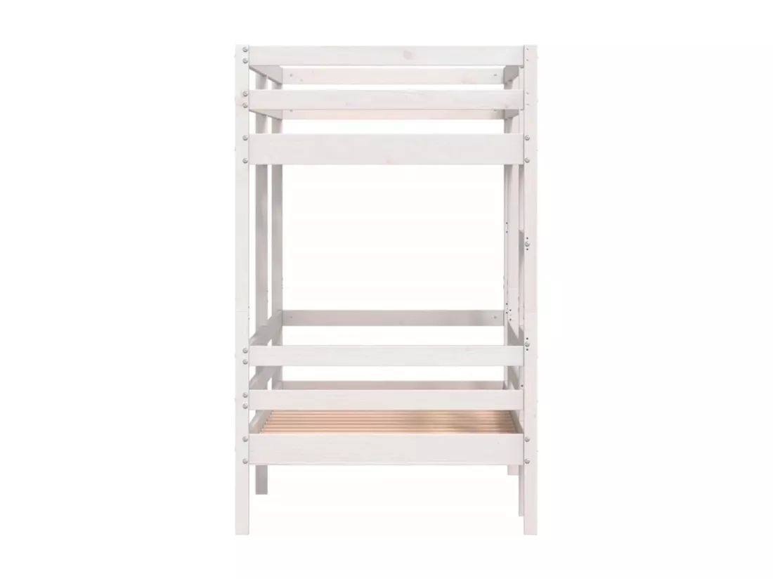 Lit superposé Blanc 90x190 cm Bois de pin massif