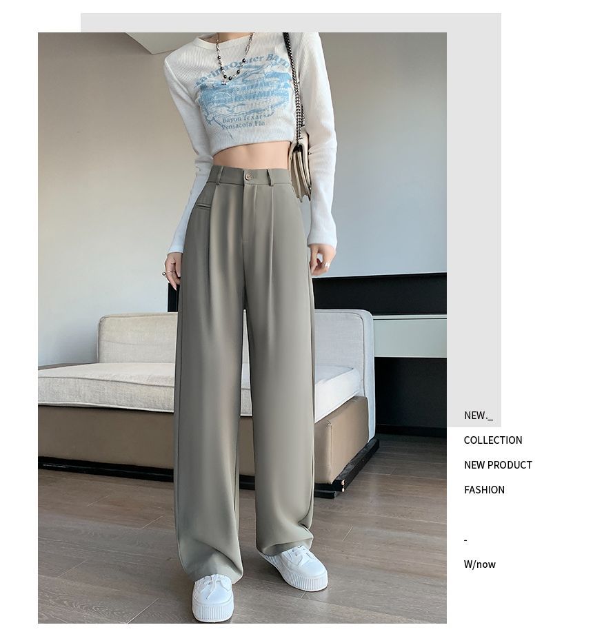 Luminato - High Rise Plain Wide Leg Pants (verschillende ontwerpen)
