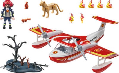 Playmobil 71463 Action Heroes Byggesett Brannfly med Slukkefunksjon