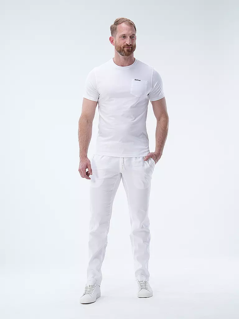 BARBOUR T-Shirt LANGDON weiss