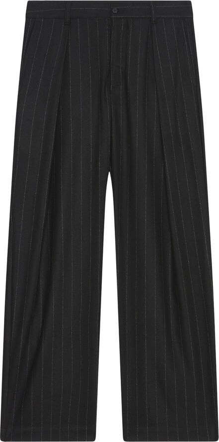 Wood Wood WWFraser Pleated Chinos Black stripes