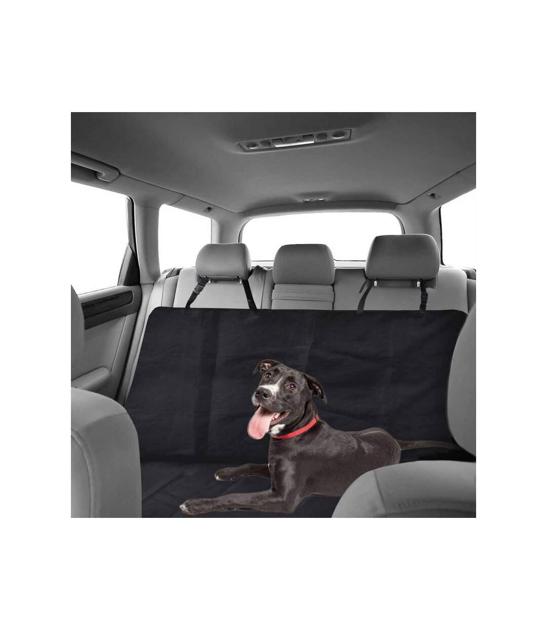 Paris Prix - Housse De Protection Chien banquette Auto 140cm Noir