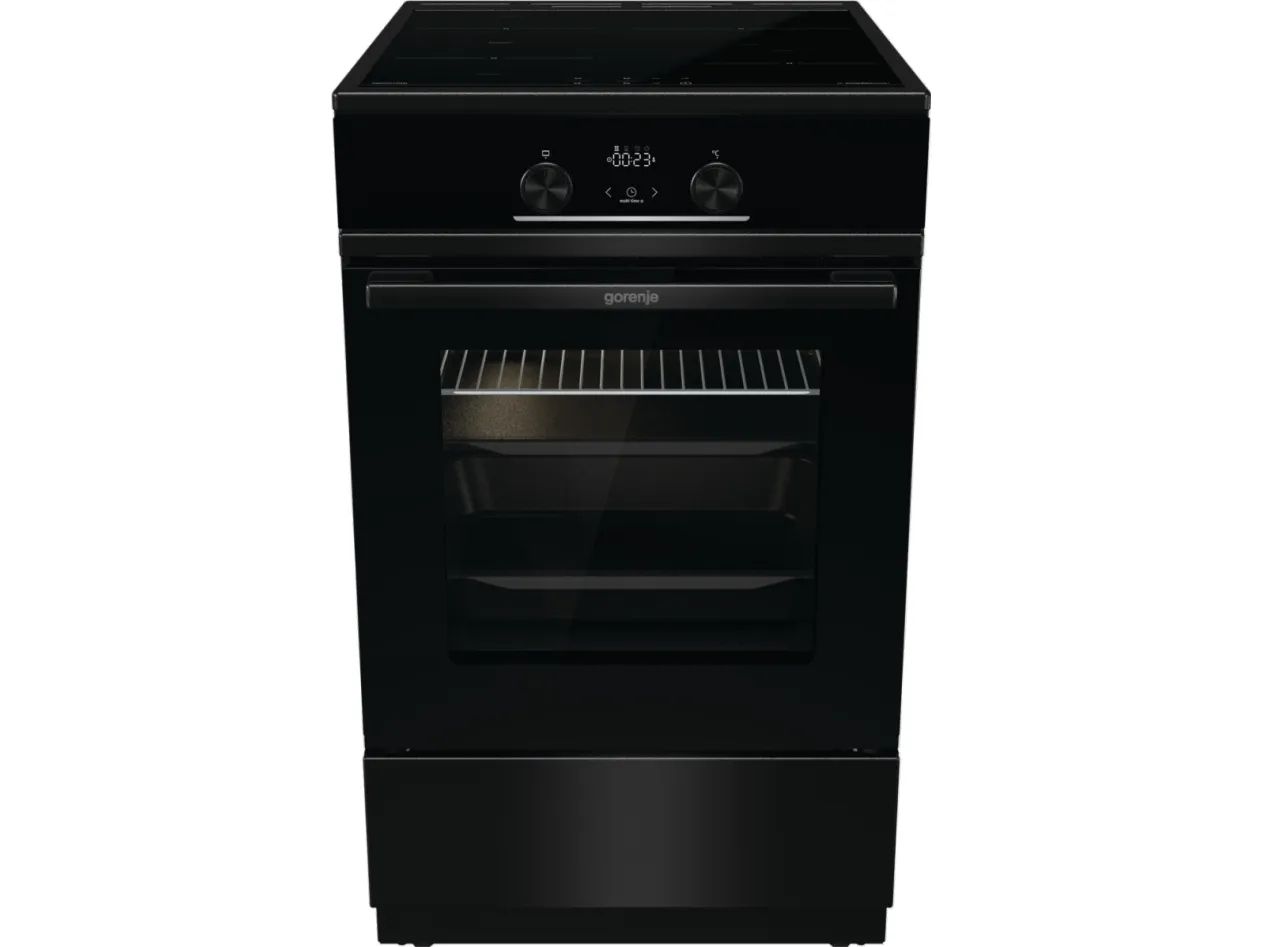 Gorenje Advanced GEIT5C60BPG - Komfur - fritstående - bredde: 50 cm - dybde: 59.4 cm - højde: 85 cm - med selv-rengøring - sort